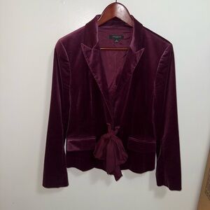 Elegant Velvet Burgundy Jacket